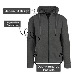 Men’s Fleece-Lined Full-Zip Hoodie